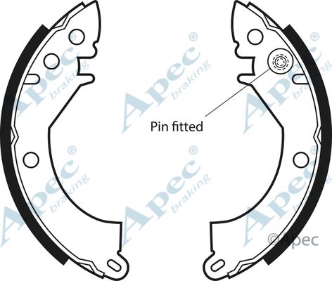 APEC BRAKING stabdžių trinkelių komplektas SHU436